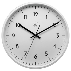 NeXtime wandklok / kunststof / wit / 30 cm