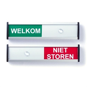 Posta Picto schuifbord welkom - niet storen / kunststof / 1 stuk