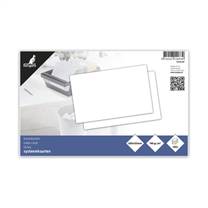 Kangaro K-6104-WI systeemkaart / blanco / wit / 200 x 125 mm / 100 stuks