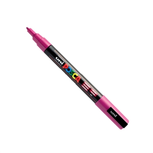 POSCA PC-3M verfmarker / fuchsia / ronde punt / 0,9 - 1,3 mm