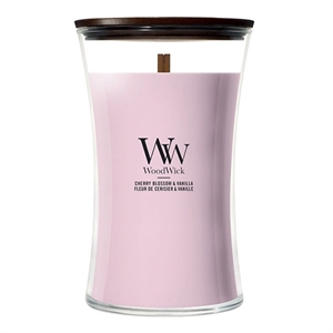 Woodwick Large hourglass geurkaars / Cherry Blossom & Vanille / 610 gram