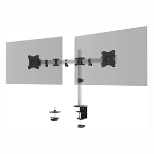Durable 509523 Select monitorarm / 2 monitoren / tot 27 inch / zilver / tot 8 kilo