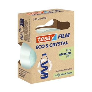 Tesa Eco & Crystal plakband / transparant / 19 mm x 10 m