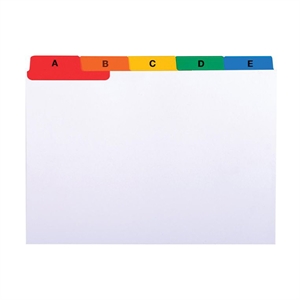 Exacompta tabkaart / A6 / karton / wit / 148 x 117 mm