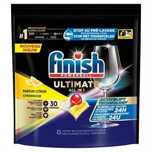 Finish Powerball Ultimate All-in-1 vaatwastabletten / Lemon / 30 tabs