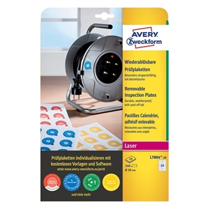 Avery Zweckform keuringszegels / afneembaar / 30 mm / 240 etiketten