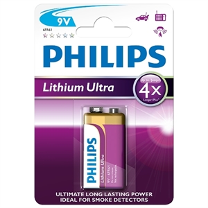 Philips batterij 9V E-block / lithium ultra / 6FR61 / 1 stuk