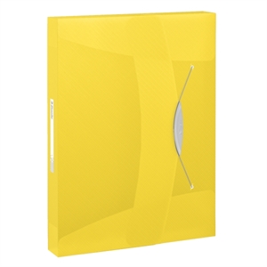 Esselte 6240 Vivida documentenbox / A4 / polypropyleen / transparant geel / 47mm / 380 vel