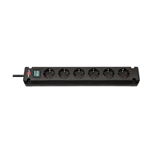 Brennenstuhl 1150650316 Bremounta stekkerdoos / 6 stopcontacten / met schakelaar / 3 meter / zwart