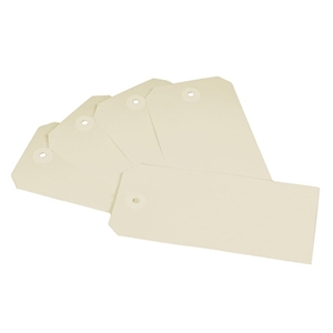 Raadhuis labels met ophangoog / papier / niet-klevend / chamois / 250 stuks
