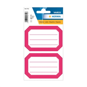 Herma 5712 boeketiketten / 82 x 55 mm / wit/rood / 12 etiketten
