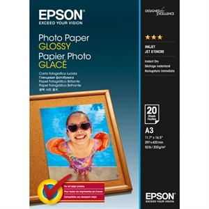 Epson S042536 fotopapier / glanzend / A3 / 200 gr. / 20 vel