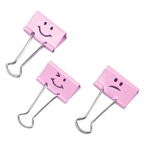 Rapesco Emoji papierklem / 19 mm / staal / candy pink / 20 stuks