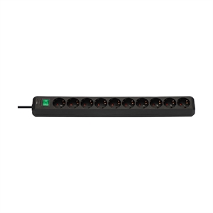 Brennenstuhl 1159300010 Eco-Line stekkerdoos / 10 stopcontacten / met schakelaar / 3 meter / zwart