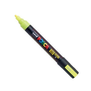 POSCA PC-5M verfmarker / neon geel / ronde punt / 1,8 - 2,5 mm