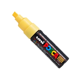POSCA PC-8K verfmarker / strogeel / beitel punt / 8 mm