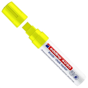 Edding 4090 krijtmarker / neongeel / schuine punt / 4-15mm