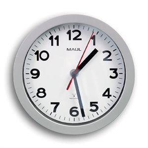 Maul MAULstep radiogestuurde wandklok / kunststof / grijs / 20 cm
