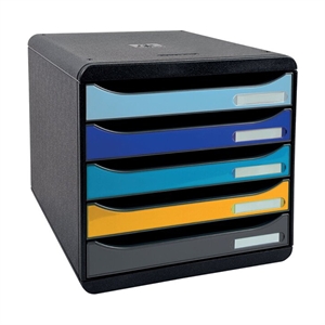 Exacompta 3094202D Bee Blue Plus ladeblok / polystyreen / assorti / 5 laden