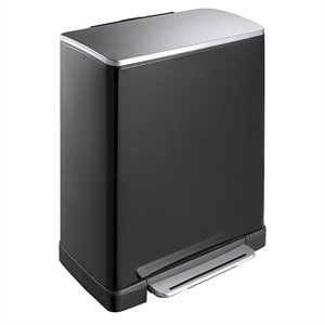 EKO Recycle E-Cube duo pedaalemmer / zwart / 28 + 18 liter
