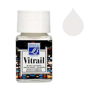 Lefranc Bourgeois Vitrail glas & porseleinverf 004 / hiding white / 50 ml