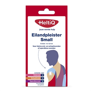 HeltiQ eilandpleister / small / 7,5 x 5 cm / 8 stuks