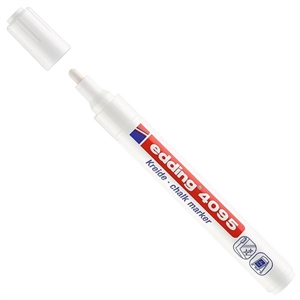 Edding 4095 krijtmarker / wit / ronde punt / 2-3 mm