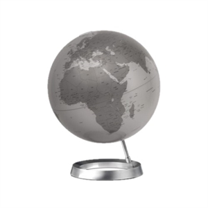 Atmosphere wereldbol / Full Circle Vision / metallic zilver / 30 cm