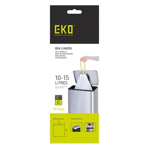 EKO vuilniszakken / met trekband / type C / 10-15 liter / 20 stuks