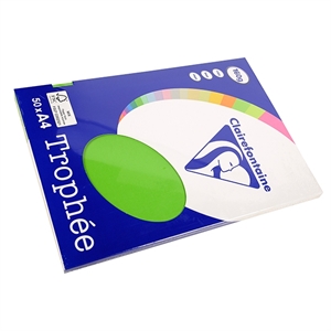 Clairefontaine papier / grasgroen / A4 / 160 gr. / 50 vel