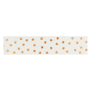 Folia washi tape met stippen / wit en roségoud / 1 stuk