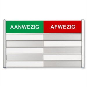 Posta Picto 39211 schuifbord aanwezig/afwezig / aluminium/kunststof