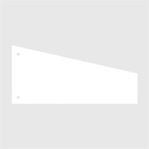 Kangaro scheidingsstrook trapezium / wit / 240 x 105 / 60mm / 100 stuks