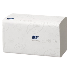 Tork 290163 Z-vouw handdoeken / 2-laags / 15 pakken / geschikt voor Tork H3 dispenser / wit