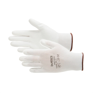 Busters Precision werkhandschoen / nylon / maat M / wit / 1 paar