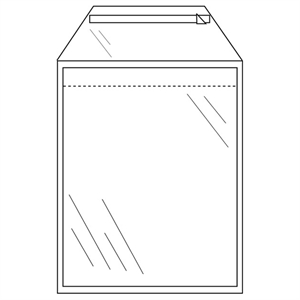 Raadhuis mail envelop / zelfklevend / A4 / transparant / 225 mm x 305 mm / 50 stuks)
