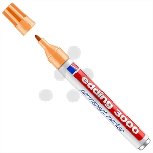Edding 3000 permanent marker / licht oranje / ronde punt / 1,5 - 3 mm