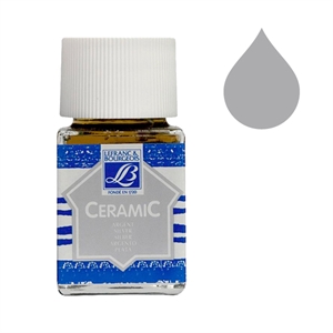 Lefranc Bourgeois Ceramic glas & porseleinverf 543 / silver / 50 ml