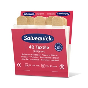Salvequick pleisterdispenser navulling / textiel pleisters / 6 doosjes
