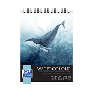 Oxford Watercolour aquarel tekenblok / A4 / spiraal / 300gr. / 10 vel