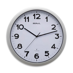 Maul MAULstep radiogestuurde wandklok / kunststof / grijs / 40 cm