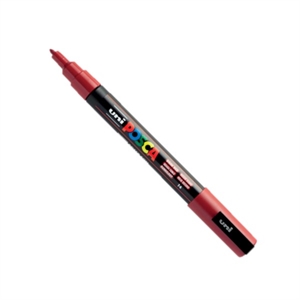POSCA PC-3M verfmarker / donkerrood / ronde punt / 0,9 - 1,3 mm