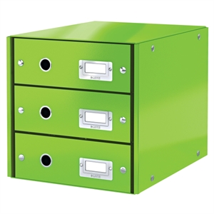Leitz 6048 WOW ladeblok / groen / 3 laden