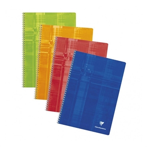 Clairefontaine spiraalblok assorti / A4 / geruit zonder kantlijn / 50 vel / 10 stuks