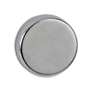 Maul neodymium schijfmagneet / staal / zilver / 10 stuks