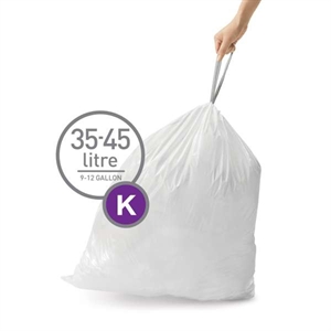 Simplehuman vuilniszakken / met trekband / code K / 35-45 liter / 20 stuks