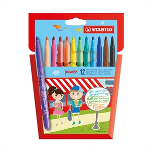 Stabilo Power viltstiften / 12 stuks