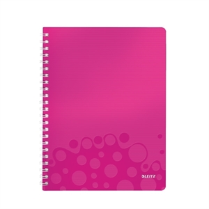 Leitz spiraalblok 4637 WOW / A4 / gelinieerd / roze metallic / 80gr. / 80 vel