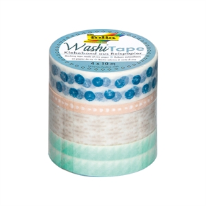 Folia washi tape / hygge / 10 meter / 4 stuks