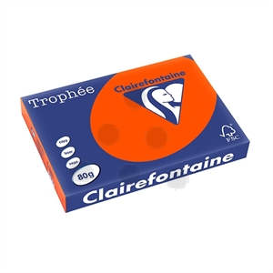 Clairefontaine papier / kardinaalrood / A3 / 80 gr. / 500 vel